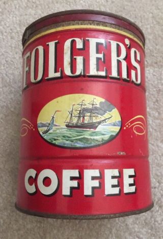Vintage Folders Coffee Can Copyright 1946