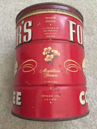 Vintage Folders Coffee Can Copyright 1946 2