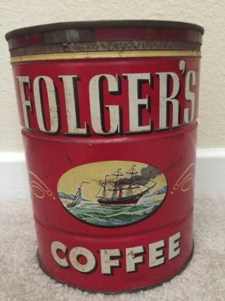 Vintage Folders Coffee Can Copyright 1946 8