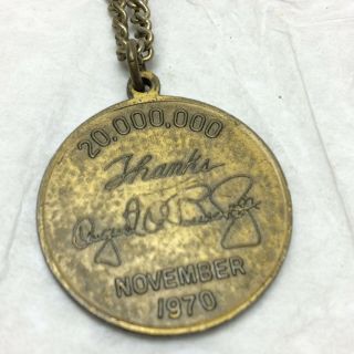 Vintage 1970 Anheuser - Busch Charm Jewelry Pocket Watch Chain 6