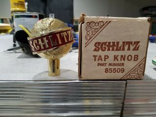 Vintage Schlitz Beer Globe Tap Handle Great Shape With Box And Reciept