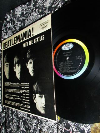 Rare 1964 Rainbow Cap 6000 " With The Beatles " Unique Canada Lp Uk Invasion Beat