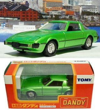 Tomy 1/43 1978 Mazda Savanna Rx - 7 Sa22c Green Tomica Dandy 30th Anniversary