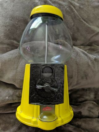 Carousel Special Edition Yellow Old Fashioned Vintage Candy Gumball Machine Bank