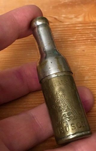 Vtg Patent 1897 Anheuser Busch Beer Bottle Shaped Pocket Williamson Cork Screw