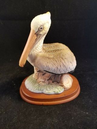 Vintage Bisque Porcelain Pelican Figurine