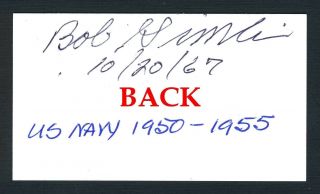 Bob Gimlin Shot Bigfoot Patterson - Gimlin Film In 1967 Signed Business Card R0038