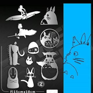 Anime My Neighbor Totoro 3d Metal Stickers Phone Laptop Car Fridge Decal Sticker