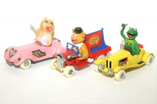 Vintage 1979 Corgi The Muppets Diecast Cars Kermit Miss Piggie Fozzie Bear Gc