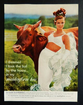 Vtg 1962 Variette Bra By Maidenform Retro Advertisement Print Ad Art