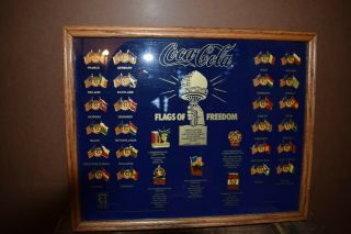 Coca Cola Flags Of Freedom Vintage Pin Set