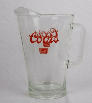Vintage Coors Beer Pitcher Heavy Glass