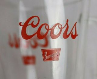 Vintage Coors Beer Pitcher Heavy Glass 2