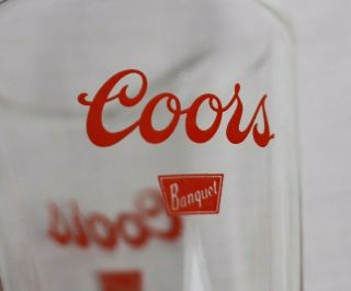Vintage Coors Beer Pitcher Heavy Glass 3