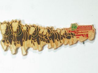 Budweiser Clydesdales Horse Train Beer Pin Lg 2 "