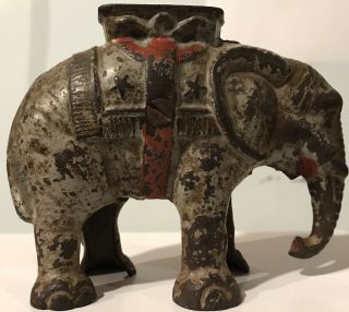 Cast Iron Bank,  Elephant With Howdah,  Hubley,  1910 (e177)