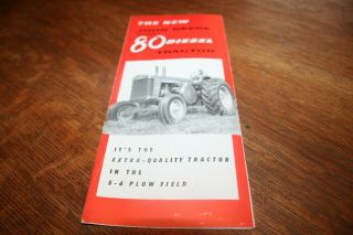 John Deere Model 80 Diesel 2 - Cylinder Tractor Sales Brochure 1955 Neat