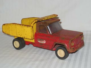 Vintage 1960 ' s Tonka Red Yellow Pressed Steel Dump Truck 2