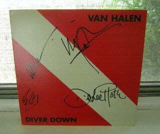 Van Halen Signed Lp Diver Down By 4 Members Of The Band 1982