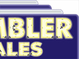RAMBLER DEALER CAR SALES PARTS SERVICE NEON STYLE PRINTED BANNER SIGN ART 4 X 3 3
