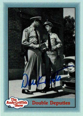 Don Knotts (d.  2006) - Barney Fife In Andy Griffith Show - Autograph Trading Card