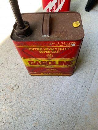 Antique Metal Gas Cans - Midwest Can Company And Stan Can