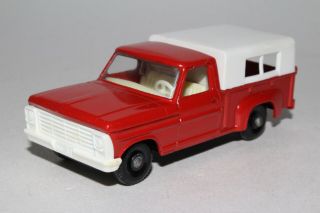 Matchbox Lesney 6 Ford Pick - Up Truck,  Red,  Black Base,  White Grille,