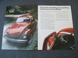 1972 The Beetle VW volkswagen car US dealer Brochure 2