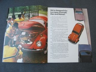1972 The Beetle VW volkswagen car US dealer Brochure 3