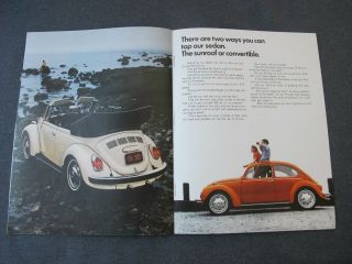 1972 The Beetle VW volkswagen car US dealer Brochure 5