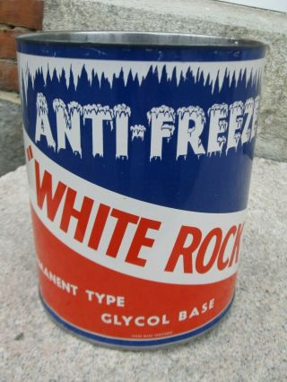 Vtg White Rock Antifreeze One 1 Gallon Can Not Oil Nos Dallas Texas Advertising