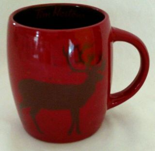 2016 Limited Edition Tim Hortons Coffee Mug Cup Red Elk Caribou /n° 016
