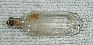 Antique Clear small flask bottle Prepared By Dr Peter Fahrney Chicago S/H 4