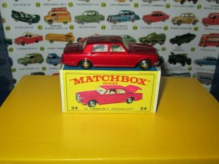 Matchbox Lesney 24 Rolls Royce Silver Shadow Shiny Paint Vnm W/original Box