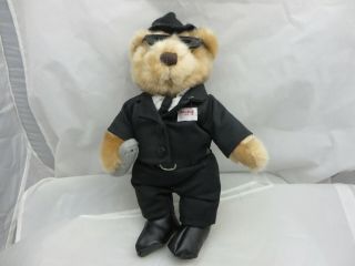 Hard Rock Cafe Blues Brother Chicago Plush Teddy Bear Rare Hard To Find 12 Inche