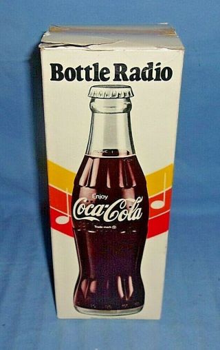 Vintage Coca - Cola Bottle Radio Mib
