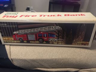 Hess 1986 Toy Fire Truck Bank