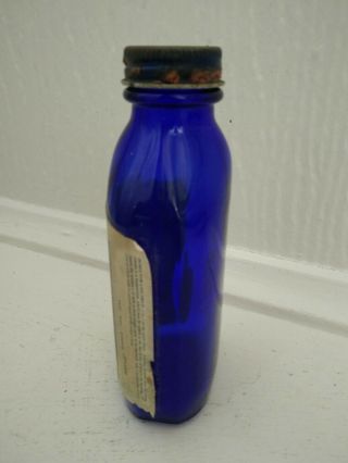 Vintage Cobalt Blue Glass Bottle Phillips made in U.  S.  A.  Milk of Magnesia 3