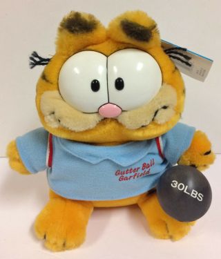 Vintage Dakin Garfield The Cat Bowler Plush United Feature Syndicate Nwt