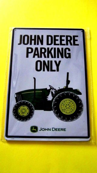 John Deer Parking Only Metal Tin Sign Home Garage Barn Farm Wall Decor Plaque