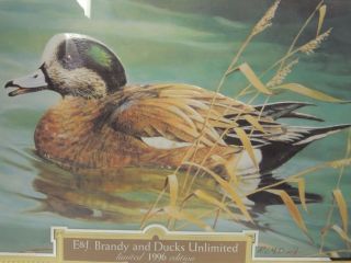 E &J Brandy Ducks Unlimited Mirrored Print Limited 1996 Edition 6