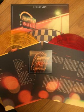 Kings Of Leon,  Mechanical Bull Deluxe On Gold & Red Translucent Vinyl