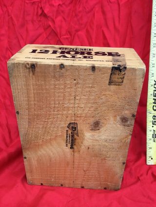 Vintage Genesee 12 Horse Ale Wood Crate Carry Box w/ Handle and Dovetail Corners 5