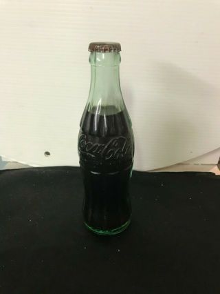 Coca Cola Bottle Full Monroe Nc 6 1/2 Oz