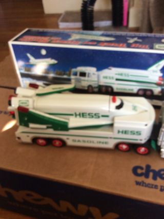 Hess 1999 Toy Truck with Space shuttle And Satellite. 2