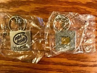 Vintage Intel Pentium Processor Engraved Metal Keychain With Die