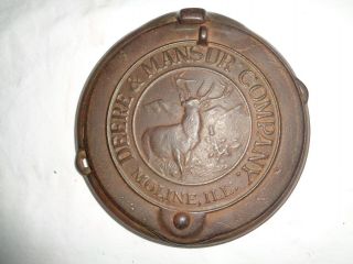 Antique Deere & Mansur Company,  Corn Planter Seed Box Lid With Attached Ring