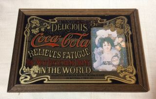 Coca Cola Mirror Sign Vintage Bar Pub Decoration Coke Relieves Fatigue