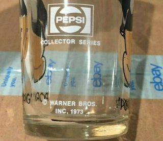 Pepsi - Warner Brothers Collector Series Glass - Porky Pig - 1973 - Vintage 2