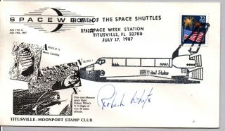 X - 15 Pilot Robert White Signed Titusville Moonport Stamp Club Space Week Cover